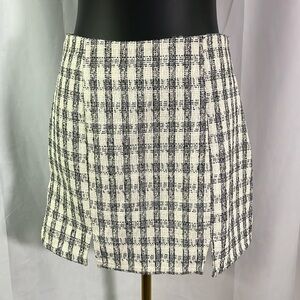 NWT Blue Rain x Francesca’s Black & White Tweed Mini Skirt